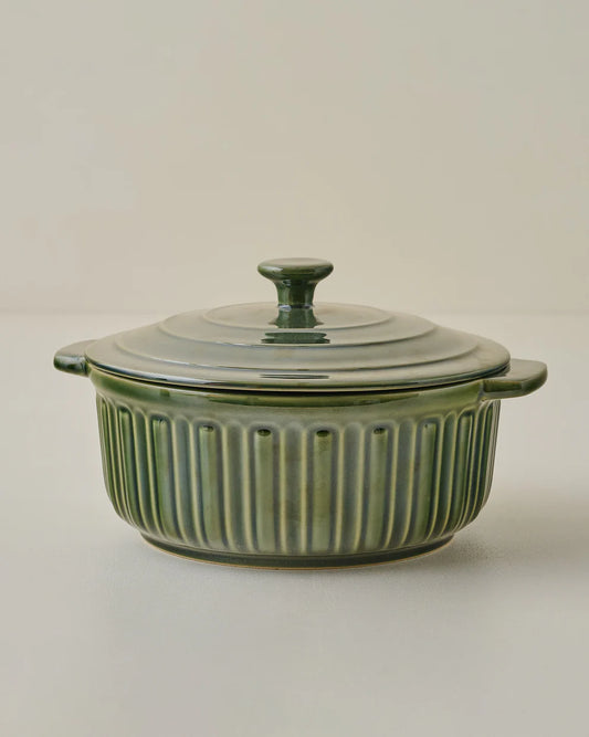 The Cottage Collection Forest Green Baking Dish with Lid